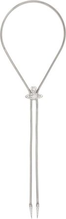 Vivienne Westwood Orb-motif bolo tie - women - Recycled Brass/Crystal - OS - Silver