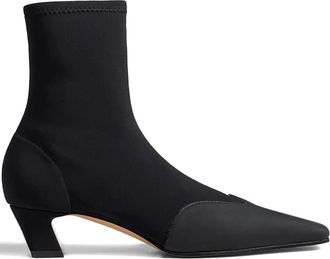 Khaite Nevada ankle boots - women - Polyester/Polyamide/Polyurethane/Fabric/Leather/Elastane - 37.5 - Black