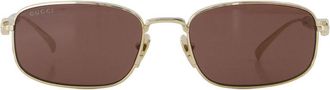 Gucci Unisex Gg2155s-001 Sunglasses Gold Metal