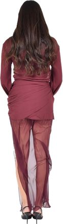 Nensi Dojaka Womens Dress Davina Burgundy Acetate