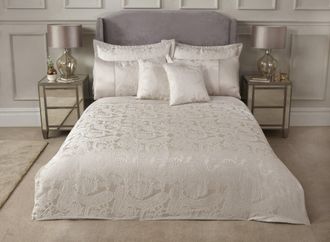 Emma Barclay Duchess - Embellished Jacquard Duvet Set in Cream - Super King - Emma Barclay | TJ Hughes