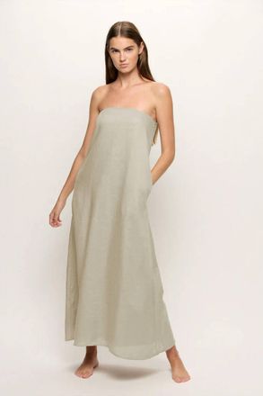 Mikoh Swimwear Thani Maxi Dress In Oyster