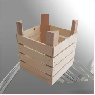 OEM Caja Cuadrada - Madera Clara - 16 X 16 X 16 Cm - Decoraci&oacute;n Interior Y Almacenamiento - 1 Unidad