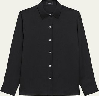 Theory Silk Straight Shirt
