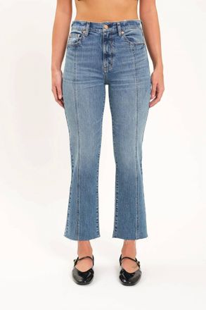 Daze Shy Girl Cropped Flare Jeans In Brooklyn