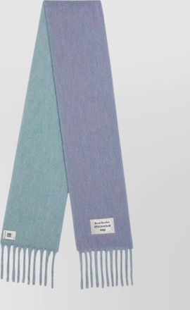 Acne Studios bicolor alpaca scarf fringed edges