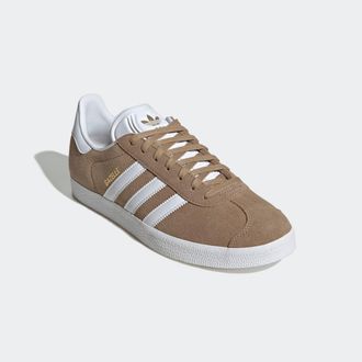 adidas Sneaker ADIDAS ORIGINALS GAZELLE, Herren, Gr. 38,5, weiss (supplier colour, cloud wei&szlig;, gold metallic), Leder, Synthetik, Schuhe Sneaker