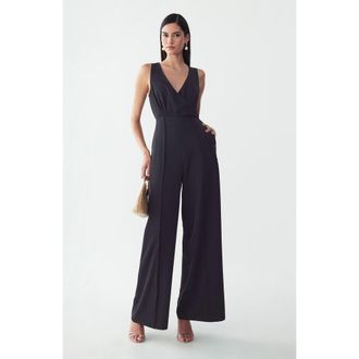 Willa Justina Jumpsuit in Black at Nordstrom, Size 14