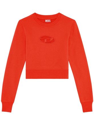 Diesel F-Slimmy-Od cropped sweatshirt - women - Cotton/Polyester - L - Orange