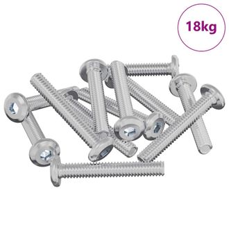 vidaXL Tornillo De Bloqueo Liso 2514 Pcs Plateado Acero Vidaxl