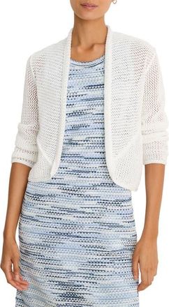 Nic+Zoe Mesh Stitch Cocoon Cardigan in Paper White at Nordstrom, Size Xx-Large