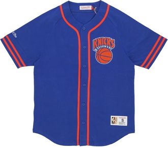Mitchell & Ness NBA Vintage Logo Button Front Jersey - Heren - Fitness - Blauw - XL - Fitness