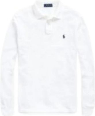 Polo Ralph Lauren Tops, Heren, Wit, M, Katoen, Custom Slim Fit Polo