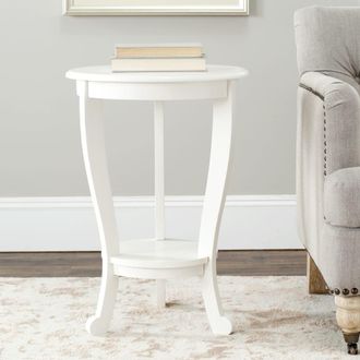 Safavieh Mesa auxiliar de madera de pino beigeo