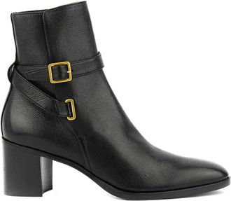Saint Laurent Stijlvolle enkellaarsjes - Dames - Laarzen met Hak - Zwart - 39 EU - Schoenen
