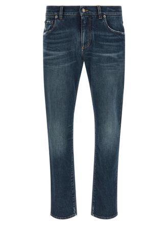 Dolce & Gabbana Blue Low Rise Jeans