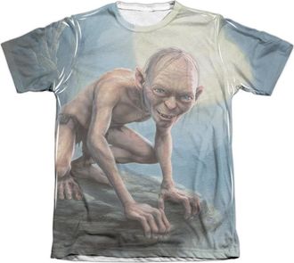 Gildan Lord Of The Rings Gollum Moon Adult Poly/Cotton Short Sleeve Tee / T-Shirt