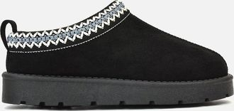 XY London Womens XY London Womens/Ladies Zoe Aztec Faux Fur Lined Slippers - Black - Size: 7