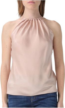 Pinko Pinko, Tops, Dames, Roze, M, Polyester, Carota Top