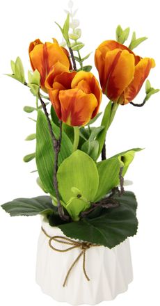 I.GE.A. Kunstblume »Tulpen« Im Topf aus Keramik Gesteck Künstliche Frühlingsblume