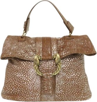 Bulgari Tweedehands leren handtassen - Dames - Vintage Handtas - Bruin - ONE Size - Vintage