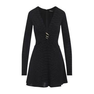 Roberto Cavalli Dames, Jurken, Zwart, Maat: M Viscose