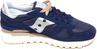 Saucony Blauw/Zilver Shadow Original Dames Sneakers - Dames - Sneakers - Blauw - 36 EU - Schoenen