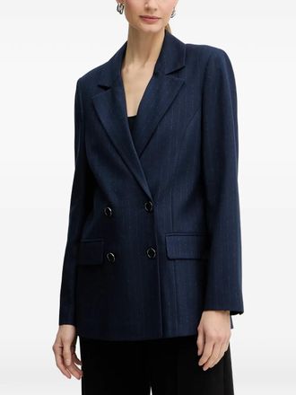 Guess Co Blazer doppiopetto gessato - Blu