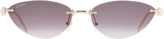 Cartier Clash de Cartier Grey Multilayer Cat Eye Ladies Sunglasses CT0543S 001 58
