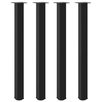 Berkfield Home Coffee Table Legs 4 pcs Black 110-112 cm Steel