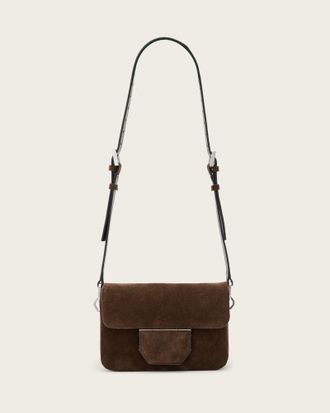 AllSaints Jupiter Suede Crossbody Bag