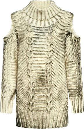 John Richmond Turtleneck Sweater - Dames - Coltruien - Wit - M - Wol - Truien & Vesten