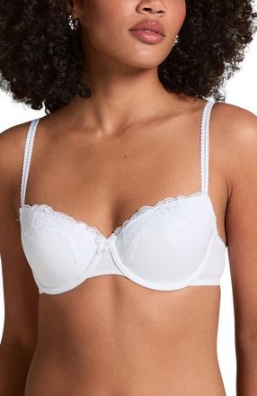 Hunkem&ouml;ller Secret Lace Padded Underwired Bra in White at Nordstrom, Size 36Dd