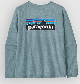 Patagonia P-6 Logo Responsibili T-Shirt manica Lunga blu