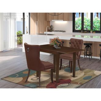 East West Furniture 3 Piece Dining Table Set