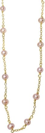 Jewelmak 14K Natural Pink Pearl & Pearl Necklace