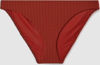 Calvin Klein Underwear Calvin Dark Magma Red Underwear Ribbed Bikini Bottoms, XS