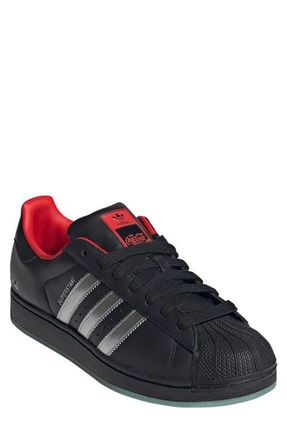 adidas x Coca-Cola Gender Inclusive Superster II Sneaker in Core Black/Silver/Red at Nordstrom, Size 11.5 Womens