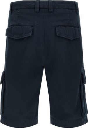 Brunello Cucinelli Twisted Cotton Gabardine Cargo Shorts - Navy