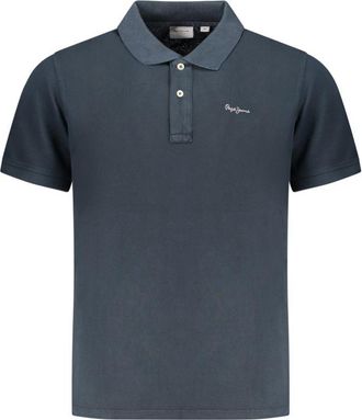 Pepe Jeans London blauwe katoenen herenpolo