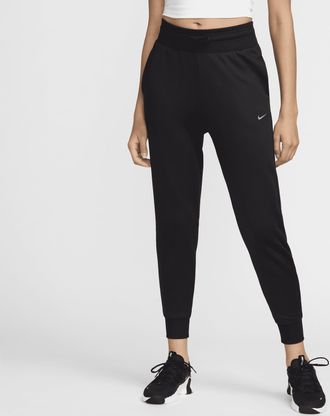 Nike Womens Therma-FIT One High-Waisted 7/8 Jogger Pants in Black | FB5431-010