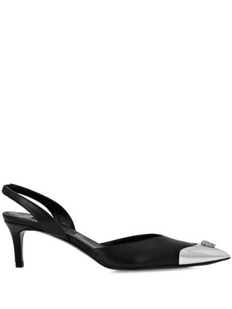 Philipp Plein slingback pumps - women - Calf Leather/Calf Leather/Lambskin - 36 - Black