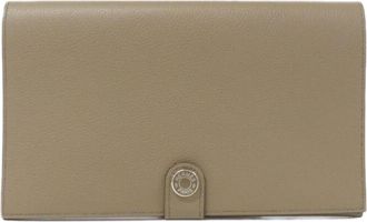 Herm&egrave;s Beige Long Bill Wallet (Bi-Fold) (Pre-Owned)