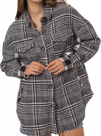 HYFVE Mix Plaid Jacket In Black/white