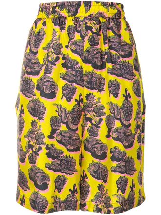 Stella McCartney Timothy silk shorts - women - Silk - L - Yellow