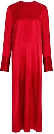 ARMARIUM Bruna Stretch-silk Midi Dress - Red - 42 (UK10 / S)