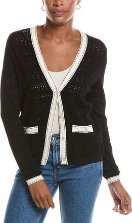 Autumn Cashmere Pointelle V-Neck Cardigan