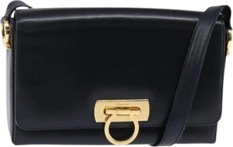 Ferragamo Pre-owned Leren Schoudertas - Dames - Vintage Schoudertas - Blauw - ONE Size - Leer - Vintage