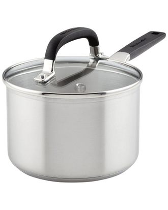 Farberware Kitchenaid Stainless Steel Induction Sauce Pan With Measuring Marks And Lid