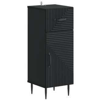 vidaXL Armario De Almacenamiento Para Ba&ntilde;o Haarlem Negro Vidaxl